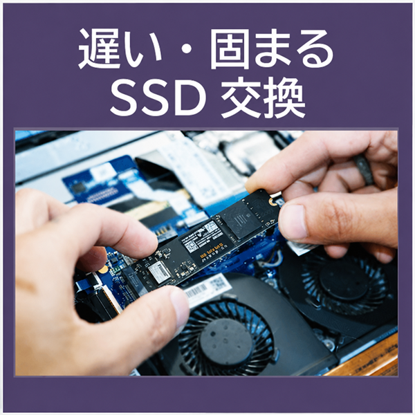 動作が遅い・SSD交換