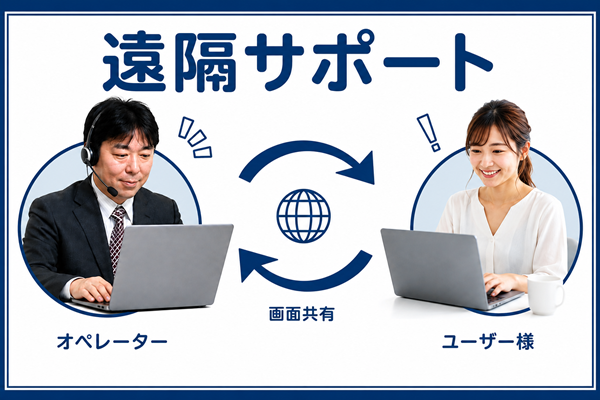 画面共有によるパソコンの遠隔サポート